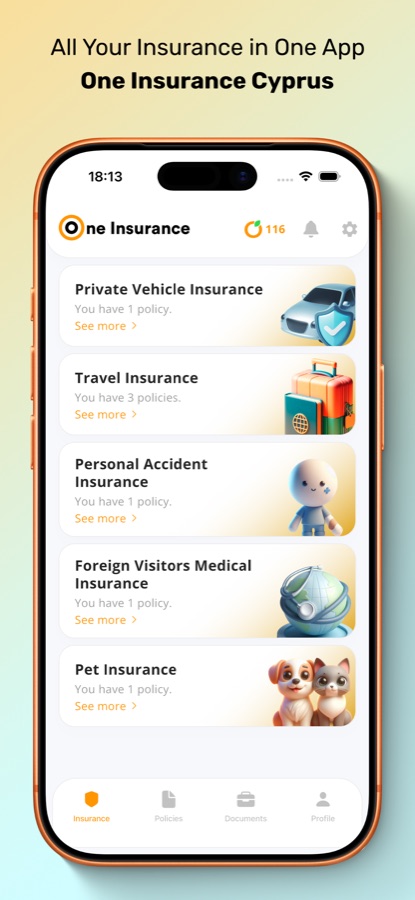 One Insurance app screenshot
